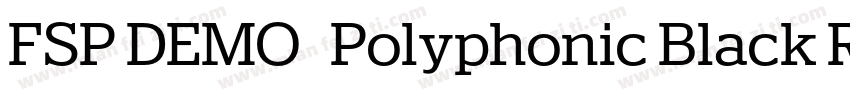 FSP DEMO   Polyphonic Black Regular字体转换